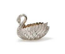 AN ITALIAN SILVER FIGURE OF A SWAN