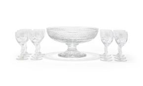 ST. LOUIS CRYSTAL, 'TRIANON' PATTERN, A PEDESTAL CENTREPIECE BOWL