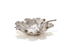 BUCCELLATI, AN ITALIAN SILVER LEAF SHAPED DISH