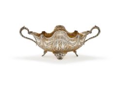 A GERMAN SILVER TWIN HANDLED BOWL