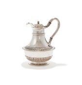 A GEORGE III SILVER COFFEE POT