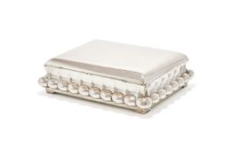 A HUNGARIAN SILVER RECTANGULAR BOX