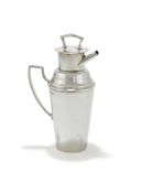 A SILVER COCKTAIL SHAKER