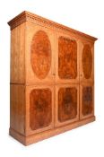 Y A VICTORIAN SATINWOOD AND MAHOGANY WARDROBE, IN THE MANNER OF MAPLE & CO., SECOND HALF 19TH CENTUR