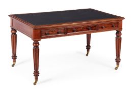 A GEORGE IV MAHOGANY PARTNER'S LIBRARY OR WRITING DESK, ATTRIBUTED TO GILLOWS, CIRCA 1825