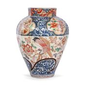 A JAPANESE ARITA HEXAGONAL VASE, EDO PERIOD, 18TH CENTURY