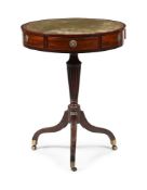 A GEORGE IV MAHOGANY DRUM TOP TABLE, CIRCA 1830