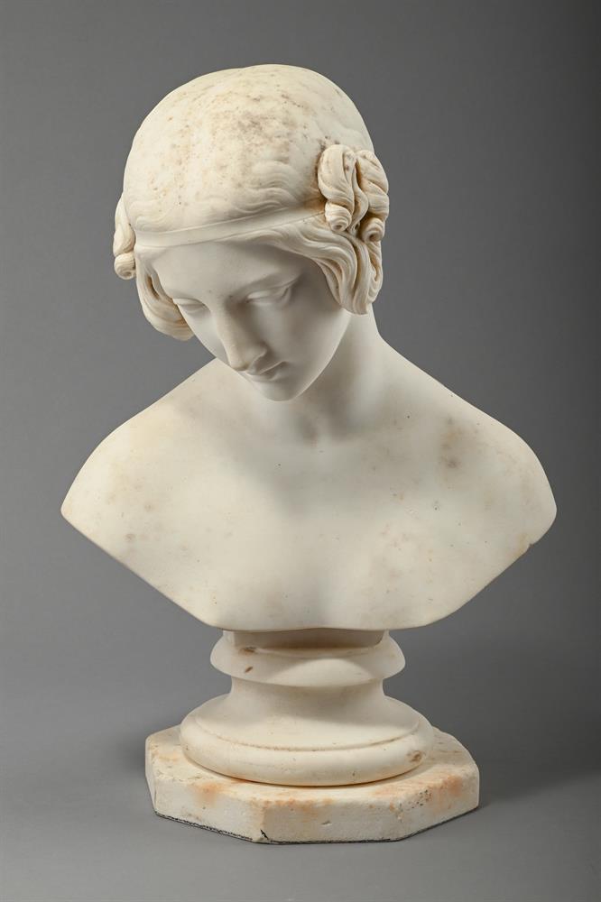 RICHARD JAMES WYATT (1795-1850), A WHITE MARBLE BUST OF A YOUNG NYMPH, CIRCA 1830-1850 - Image 3 of 8