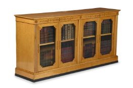 A FRENCH BIRD'S EYE MAPLE AND MARQUETRY SIDE CABINET, LATE 19TH OR EARLY 20TH CENTURY