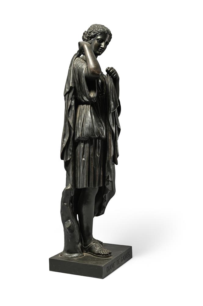 AFTER THE ANTIQUE, A LARGE BRONZE OF FIGURE OF DIANA OF GABII, MID TO LATE 19TH CENTURY - Image 3 of 4