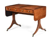 Y A REGENCY ROSEWOOD AND SATINWOOD CROSSBANDED SOFA TABLE, CIRCA 1820