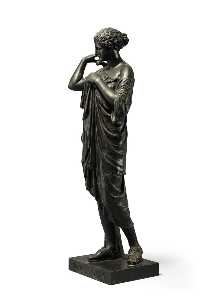 AFTER THE ANTIQUE, A LARGE BRONZE OF FIGURE OF DIANA OF GABII, MID TO LATE 19TH CENTURY - Image 4 of 4