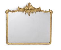 A CARVED GILTWOOD MIRROR, IN GEORGE III STYLE, 19TH CENTURY