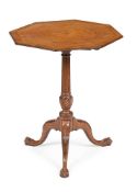 Y A GEORGE III SATINWOOD AND ROSEWOOD OCTAGONAL TRIPOD TABLE, CIRCA 1765