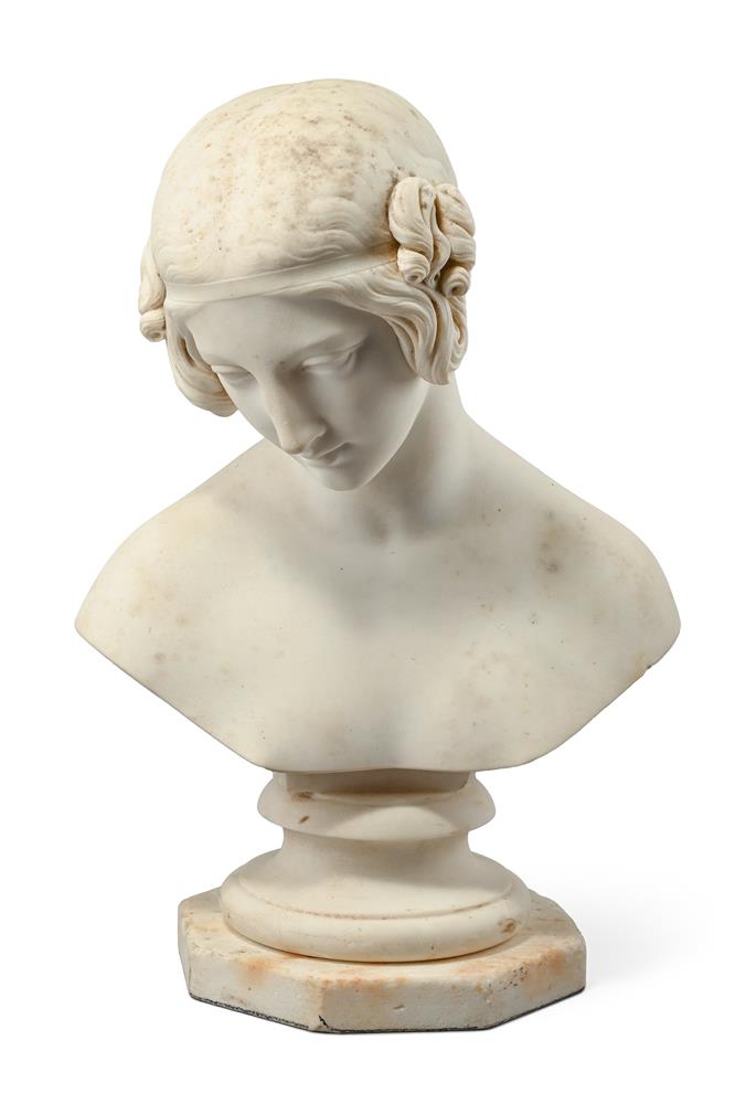 RICHARD JAMES WYATT (1795-1850), A WHITE MARBLE BUST OF A YOUNG NYMPH, CIRCA 1830-1850 - Image 2 of 8