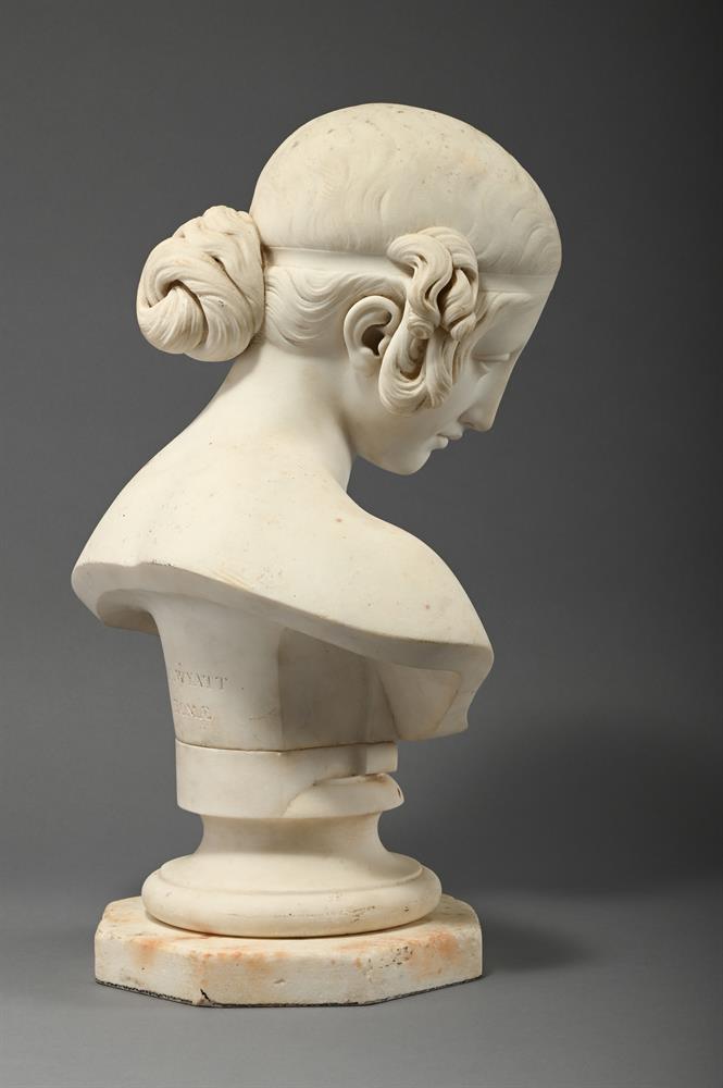 RICHARD JAMES WYATT (1795-1850), A WHITE MARBLE BUST OF A YOUNG NYMPH, CIRCA 1830-1850 - Image 6 of 8