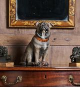 AN AUSTRIAN TERRACOTTA FIGURE OF A PUG, CIRCA 1900