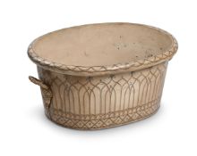 A PAINTED TOLE WINE COOLER OR PLANTER, 19TH CENTURY