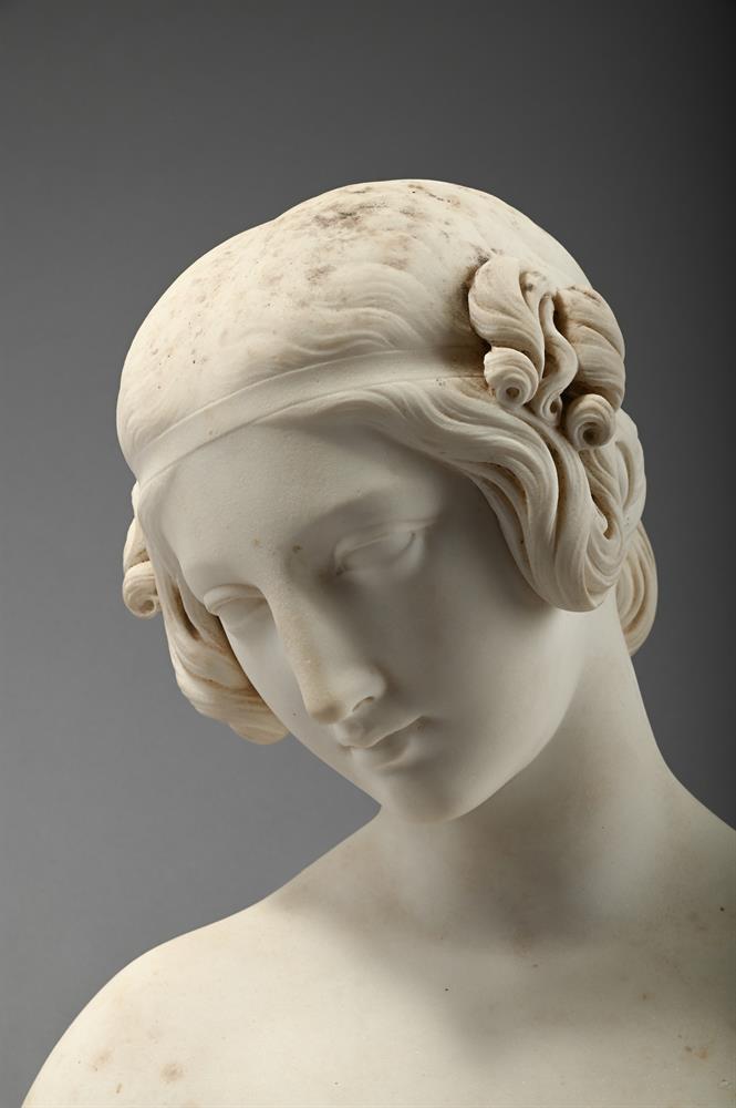 RICHARD JAMES WYATT (1795-1850), A WHITE MARBLE BUST OF A YOUNG NYMPH, CIRCA 1830-1850 - Image 4 of 8