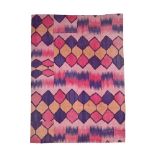 A SILK IKAT PANEL, UZBEKISTAN, CIRCA 1890