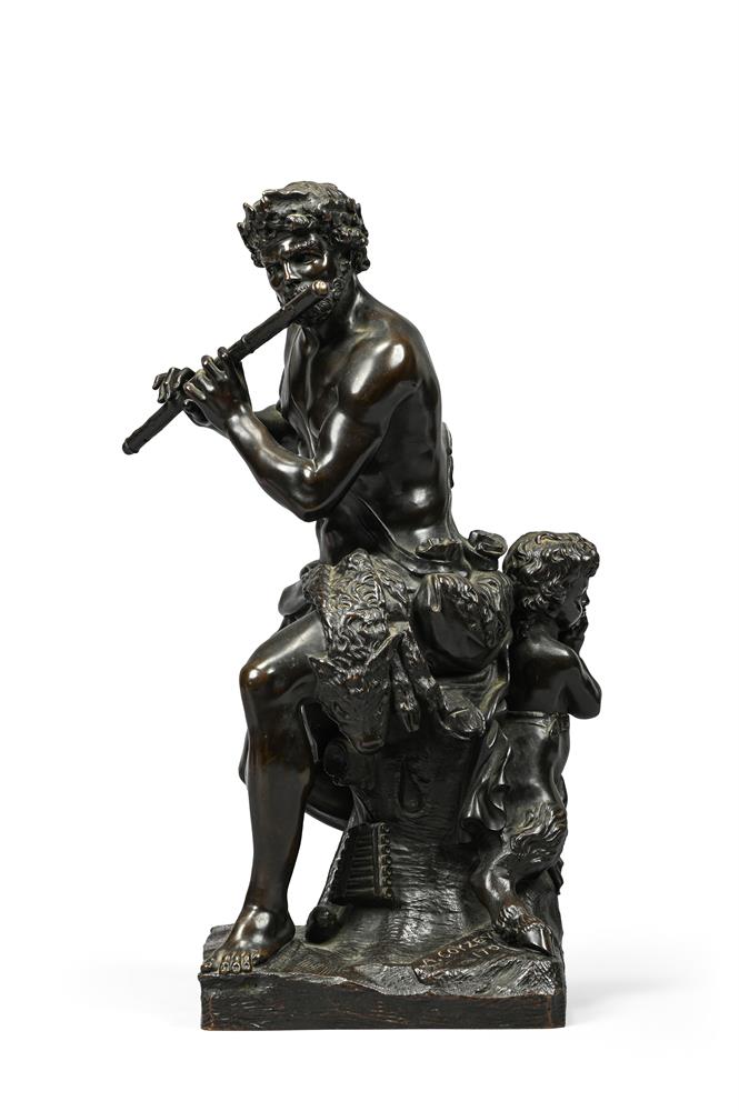 AFTER ANTOINE COYSEVOX, A FRENCH BRONZE GROUP 'FAUNE ET SATYRE', LATE 19TH CENTURY - Image 2 of 5