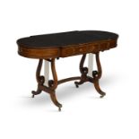 Y A REGENCY ROSEWOOD AND BRASS MOUNTED LIBRARY TABLE, ATTRIBUTED TO GILLOWS, CIRCA 1815