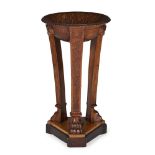 AFTER THE ANTIQUE, A CARVED MAHOGANY ATHÉNIENNE, 20TH CENTURY