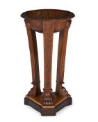AFTER THE ANTIQUE, A CARVED MAHOGANY ATHÉNIENNE, 20TH CENTURY