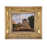 A SEVRES HARD PASTE PORCELAIN TOPOGRAPHICAL PLAQUE 'THE TUILERIES GARDENS', 1822