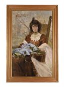 HENRY CHARLES SEPPINGS WRIGHT (BRITISH 1850-1937), PORTRAIT OF ELLA KING-HALL