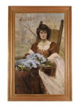 HENRY CHARLES SEPPINGS WRIGHT (BRITISH 1850-1937), PORTRAIT OF ELLA KING-HALL