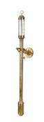 A TUBULAR BRASS CASED MARINE BAROMETER, SECOND HALF 20TH CENTURY