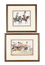 ENGLISH SCHOOL (19TH CENTURY), CAVALRYMEN OF THE 17TH LANCERS; CAVALRYMEN OF THE 10TH HUSSARS (2)