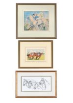 λ JOANNA DANIELL (BRITISH 20TH CENTURY); BRITISH SCHOOL; LINDA PAICH (AMERICAN 20TH CENTURY), HORSES