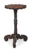 A CARVED PINE TORCHERE STAND, IN WILLIAM & MARY STYLE, EARLY 20TH CENTURY