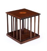 AN EDWARDIAN MAHOGANY AND INLAID REVOLVING TABLETOP BOOKCASE, EARLY 20TH CENTURY
