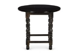 Y AN EBONY OCCASIONAL TABLE, CEYLONESE, 20TH CENTURY