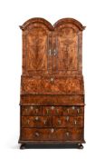 A QUEEN ANNE BURR YEW BUREAU CABINET, CIRCA 1710