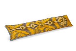 A SILK IKAT BOLSTER CUSHION, MODERN