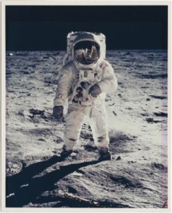 [Apollo 11] A MAN ON THE MOON: THE ICONIC "VISOR" PORTRAIT OF BUZZ ALDRIN