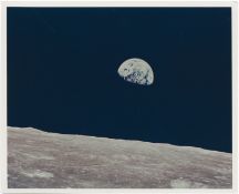 [Apollo 8] EARTHRISE: THE ICONIC FIRST COLOUR PHOTOGRAPH OF EARTHRISE OBSERVED BY HUMANS