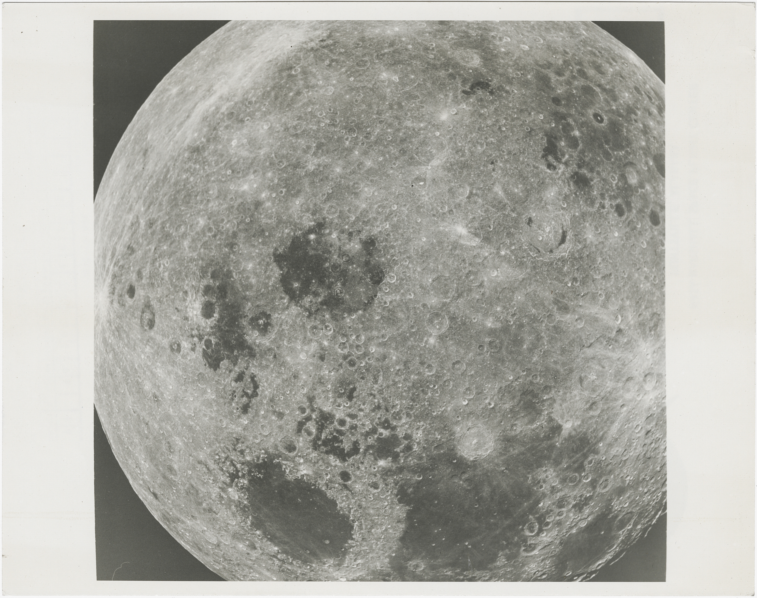 [Apollo 8] A NEAR-COMPLETE MOON CAPTURED AFTER THE FIRST HUMAN TRANS ...