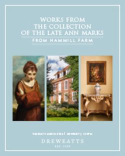 Works from the Collection of the late Ann Marks, from Hammill Farm