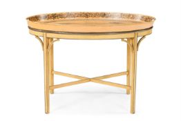 A OVAL TOLE PEINTE TRAY, 19TH CENTURY