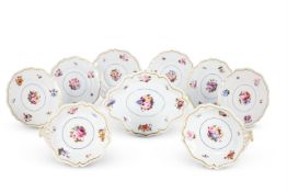 THE REMNANTS OF A WORCESTER (FLIGHT, BARR & BARR) PART DESSERT SERVICE, CIRCA 1825