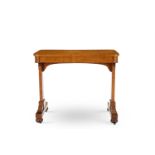 A REGENCY AMBONA CENTRE TABLE, CIRCA 1820, IN THE MANNER OF GILLOWS