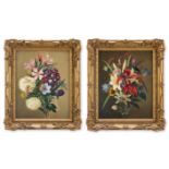 CARL ADOLFO SENFF (GERMAN 1785-1863), PAIR OF STILL LIFES WITH LILLIES