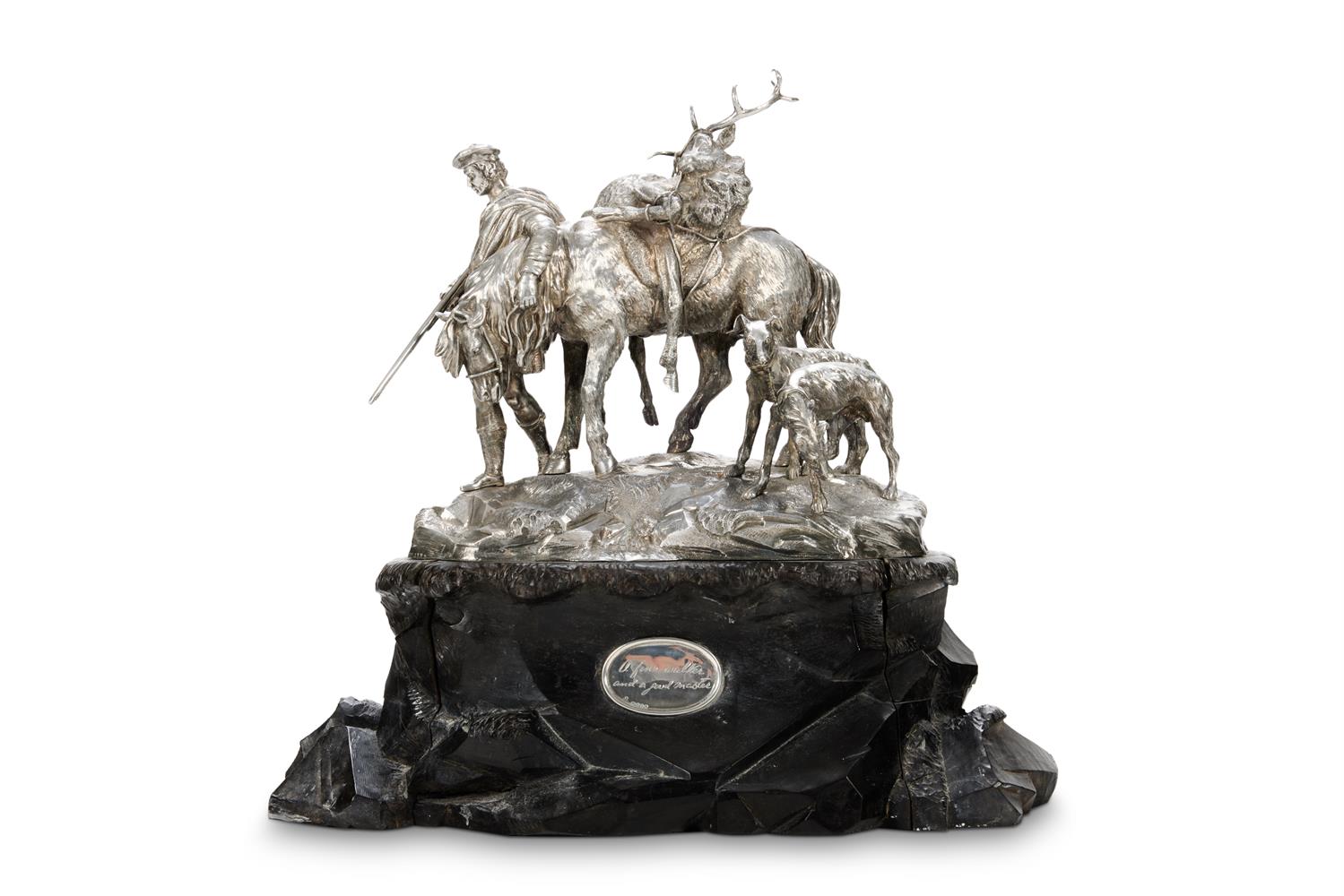 A VICTORIAN SILVER TABLE CENTRE PIECE, JOHN SAMUEL HUNT