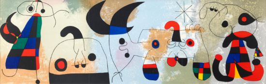 λ JOAN MIRO (SPANISH, 1893-1983), SUR QUATRE MURS (PEINTURE MURALE)