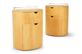 λ NICK ALLEN (BRITISH, B.1952), A PAIR OF PEDESTAL BEDSIDE CABINETS, 2001